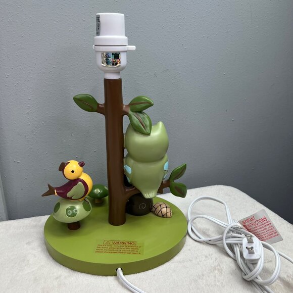Lambs and Ivy Owl Lamp Woodland Forest Friends Animals Nursery Childs Room Green - Picture 4 of 7
